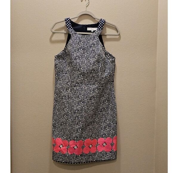 Trina Turk Polka Dot Halter Sheath Dress Size 10 - Picture 1 of 6